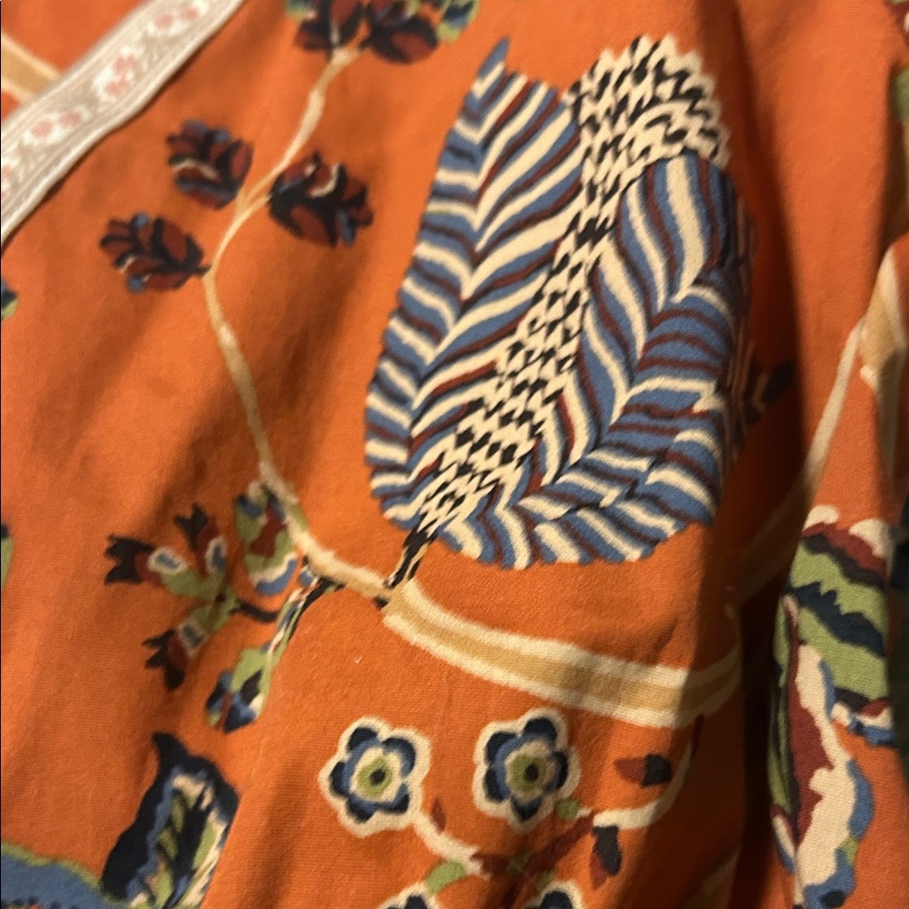 Like New! Spartina 449 Marcelle Tree of Life Floral Blouse - Picture 4 of 7